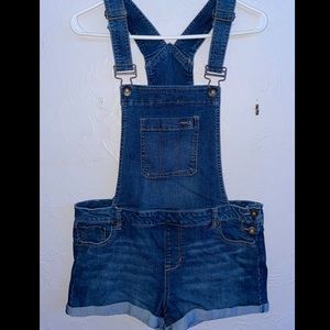 Juniors size11 Blue Spice Overall Shorts